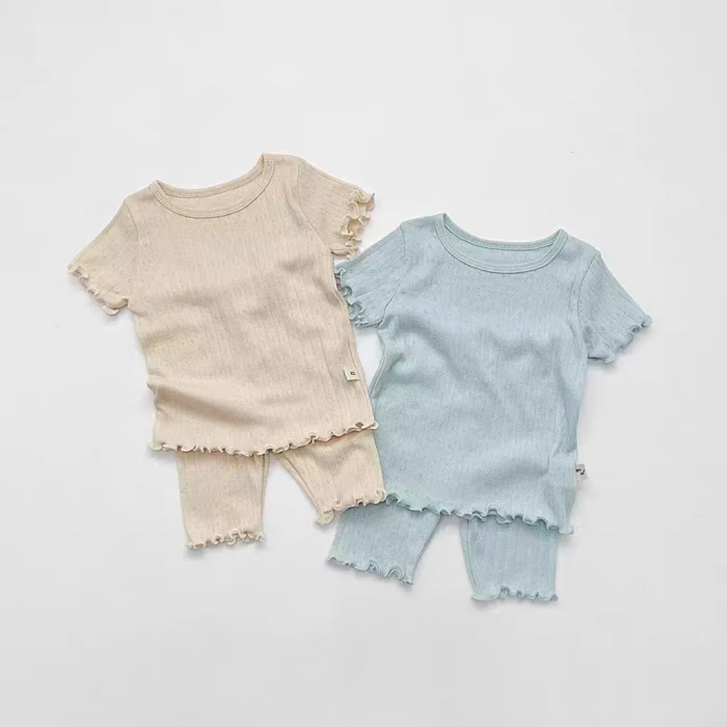 Summer New Baby Cotton Breathable Clothes Set